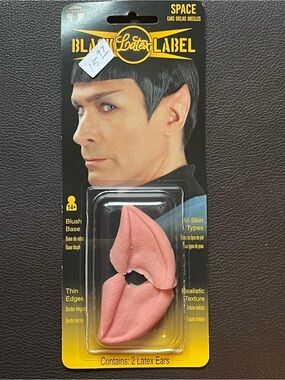 Black Label Latex Space Elf Ears  with adhesive